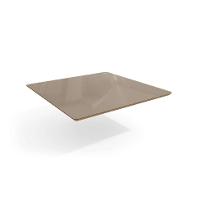 Tampo Quadrado para Mesa de Jantar com Vidro Petúnia Bronze e Freijó 105 cm - 1