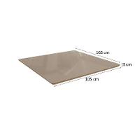 Tampo Quadrado para Mesa de Jantar com Vidro Petúnia Bronze e Freijó 105 cm - 3