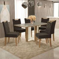 Tampo Retangular para Mesa de Jantar com Vidro Petúnia Bronze e Freijó 170 cm - 2