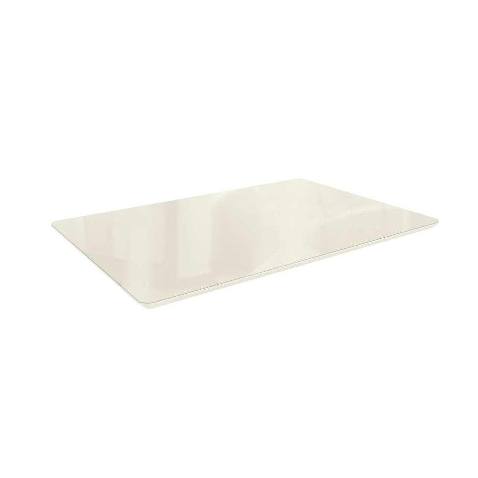 Tampo Retangular para Mesa de Jantar com Vidro Petúnia Off White 120 cm - 1