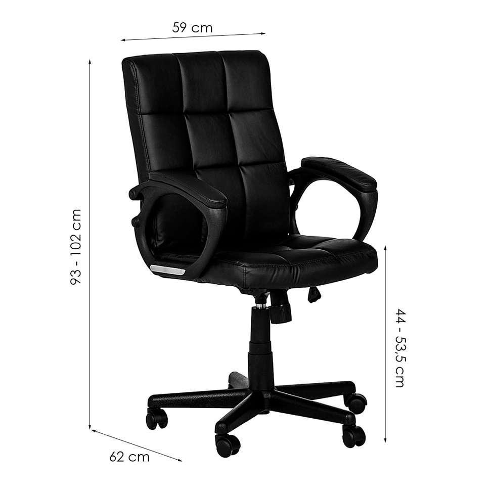 Cadeira de Escritório Diretor Giratória Charles Preta - 3
