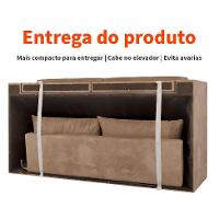Sofá 2 Lugares Retrátil Lubeck Suede Bege 140 cm - 5