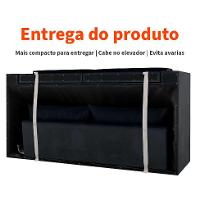 Sofá 2 Lugares Retrátil Lubeck Suede Preto 140 cm - 5