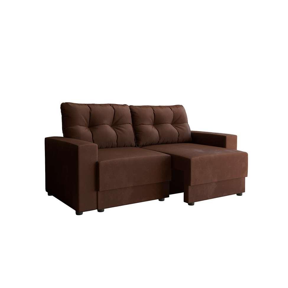 Sofá 2 Lugares Retrátil Lubeck Suede Marrom 140 cm - 2