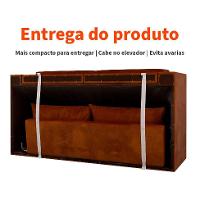 Sofá 2 Lugares Retrátil Lubeck Suede Marrom 140 cm - 5