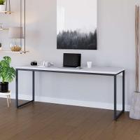 Escrivaninha Studio Branca e Preta 180 cm - 6