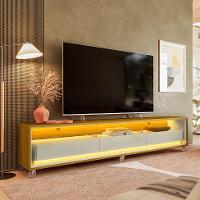 Rack para TV até 70 Polegadas Andorra com LED 3 GV Cedro e Off White - 2