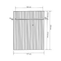 Rack com Painel Ripado até 70 Polegadas Sintra com LED 2 GV Cedro e Off White Alt 218 Larg 177 cm - 8