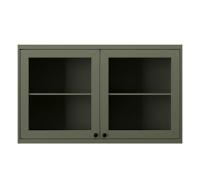 Armário Aéreo com Vidro Évora 2 PT Verde Hill - 5