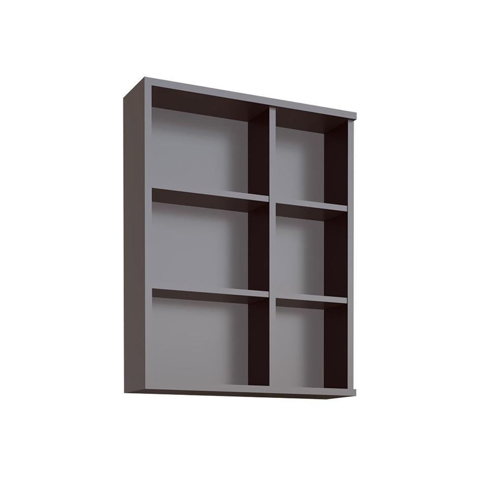 Armário de Banheiro com Espelho Eduarda 1 PT Grafite - 4