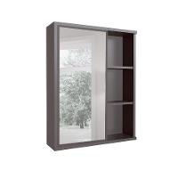 Armário de Banheiro com Espelho Eduarda 1 PT Grafite - 2