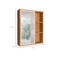 Armário de Banheiro com Espelho Eduarda 1 PT Mel e Arenas - 3