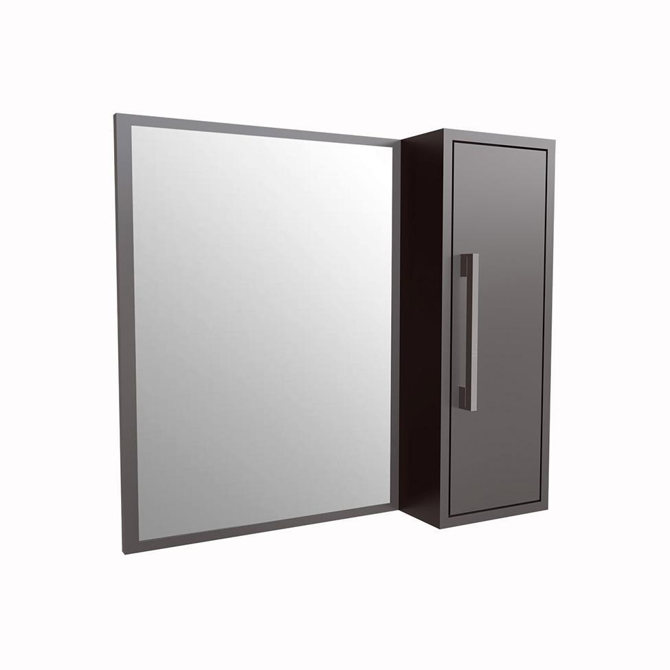 Armário de Banheiro com Espelho Alice 1 PT Grafite - 2