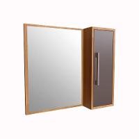 Armário de Banheiro com Espelho Alice 1 PT Mel e Grafite - 2