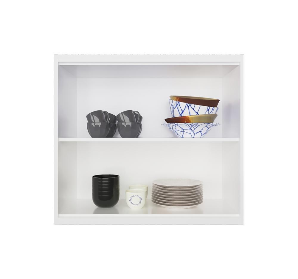 Armário Aéreo Évora 2 PT Branco Ártico 80 cm - 4