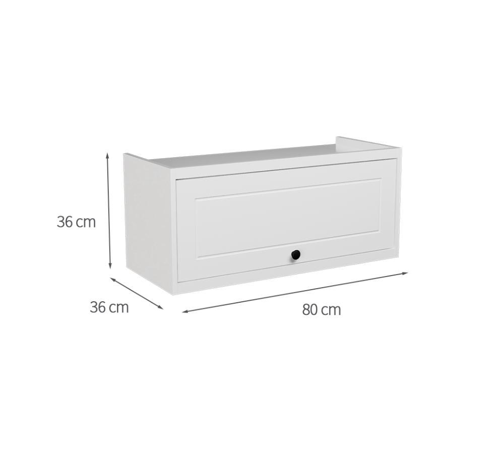 Armário Aéreo Évora 1 PT Branco Ártico - 3