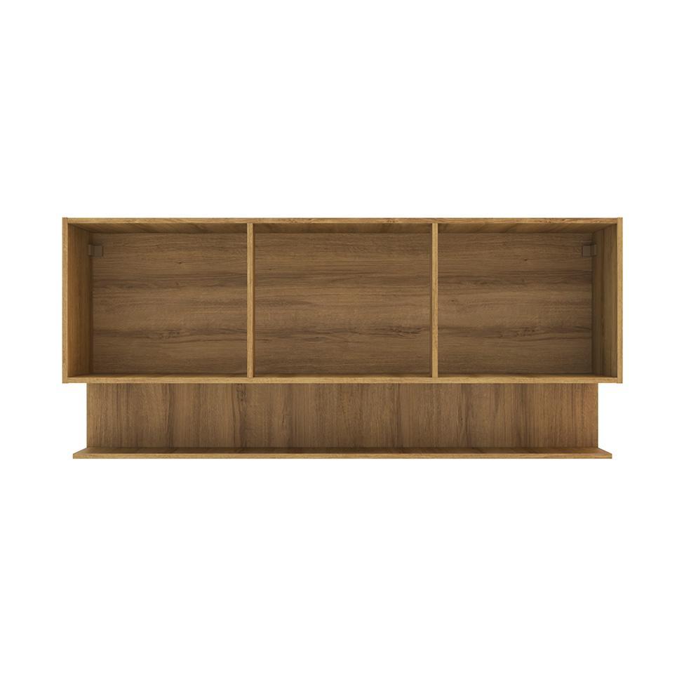 Armário Aéreo New York 3 PT Mel e Grafite - 4