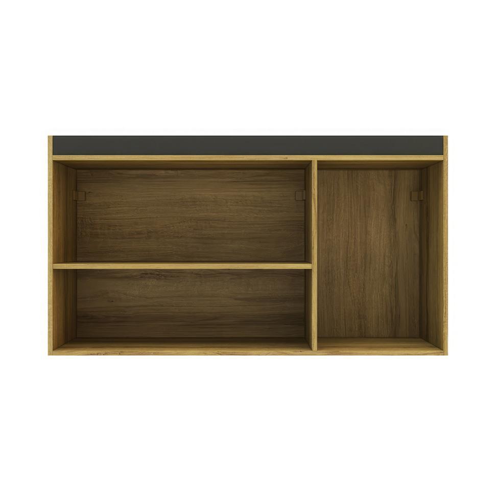 Armário Aéreo Magnólia 2 PT Mel e Grafite - 2