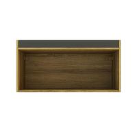 Armário Aéreo Magnólia 1 PT Mel e Grafite - 2