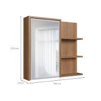 Armário de Banheiro com Espelho Paula 1 PT Mel e Arenas - 3