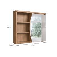 Armário de Banheiro com Espelho Laura 1 PT Mel - 3