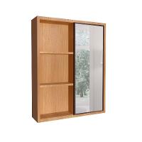 Armário de Banheiro com Espelho Julia 1 PT Mel e Grafite - 2