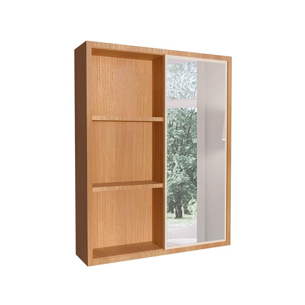 Armário de Banheiro com Espelho Julia 1 PT Mel e Arenas - 2