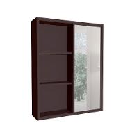 Armário de Banheiro com Espelho Julia 1 PT Grafite - 2