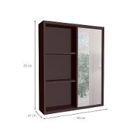 Armário de Banheiro com Espelho Julia 1 PT Grafite - 3