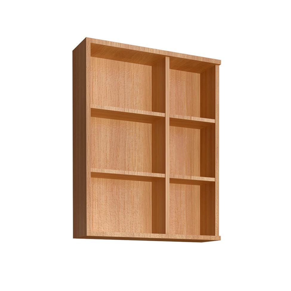 Armário de Banheiro com Espelho Eduarda 1 PT Mel e Grafite - 4