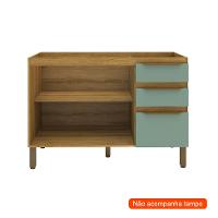 Balcão de Cozinha Magnólia sem Tampo 2 PT 3 GV Mel e Verde - 2