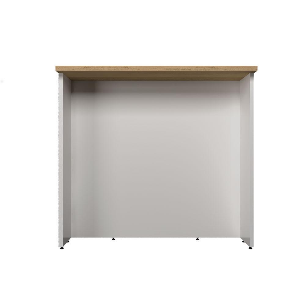 Bancada Ilha Évora Branco Ártico e Carvalho 120 cm - 2