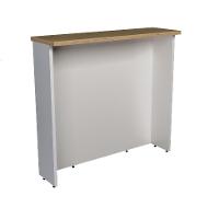 Bancada Ilha Évora Branco Ártico e Carvalho 120 cm - 1