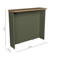 Bancada Ilha Évora Verde e Carvalho 120 cm - 3