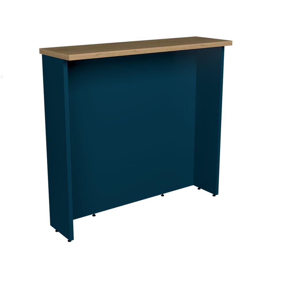 Bancada Ilha Évora Azul Orion e Carvalho 120 cm - 1