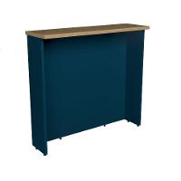 Bancada Ilha Évora Azul Orion e Carvalho 120 cm - 1