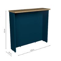 Bancada Ilha Évora Azul Orion e Carvalho 120 cm - 3