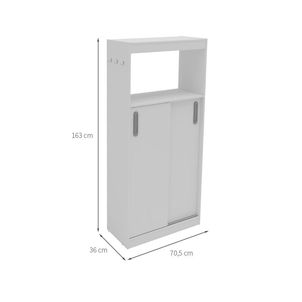 Armário Multiuso Bromélia 2 PT Branco - 3