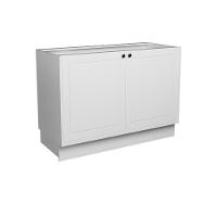 Balcão de Cozinha sem Tampo Évora 2 PT Branco Ártico 120 cm - 1