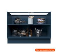 Balcão de Cozinha sem Tampo Évora 2 PT Azul Orion 120 cm - 2