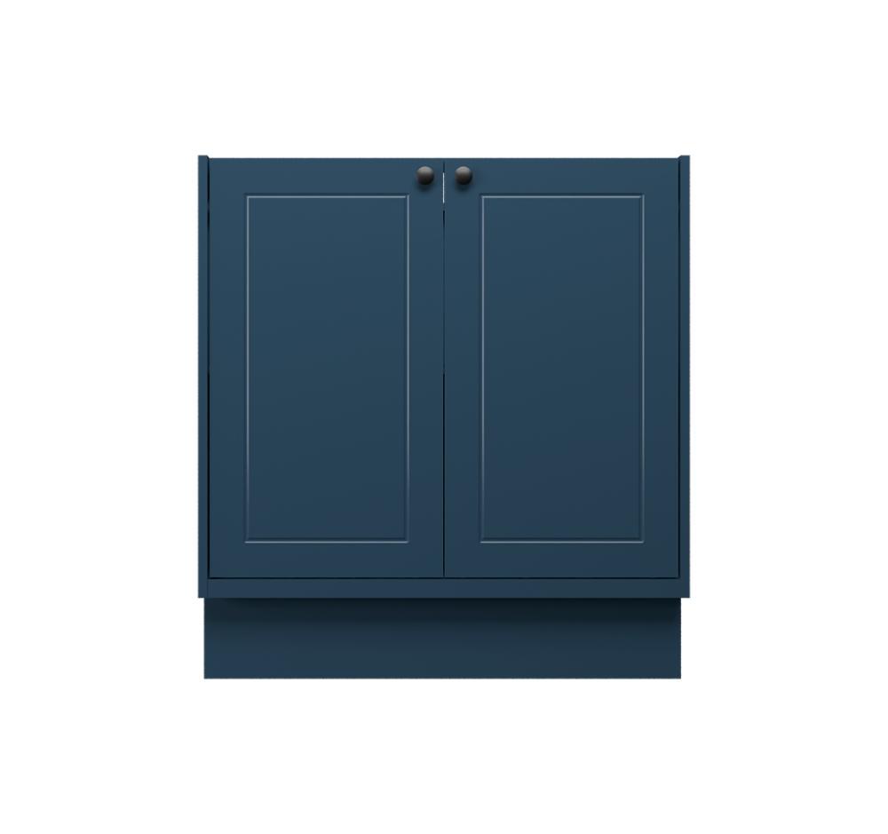 Balcão de Cozinha sem Tampo Évora 2 PT Azul Orion 80 cm - 4