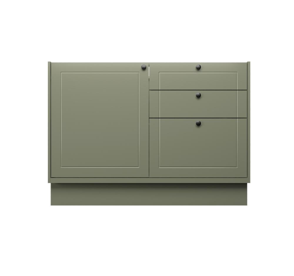 Balcão de Cozinha sem Tampo Évora 1 PT 3 GV Verde Hill - 4