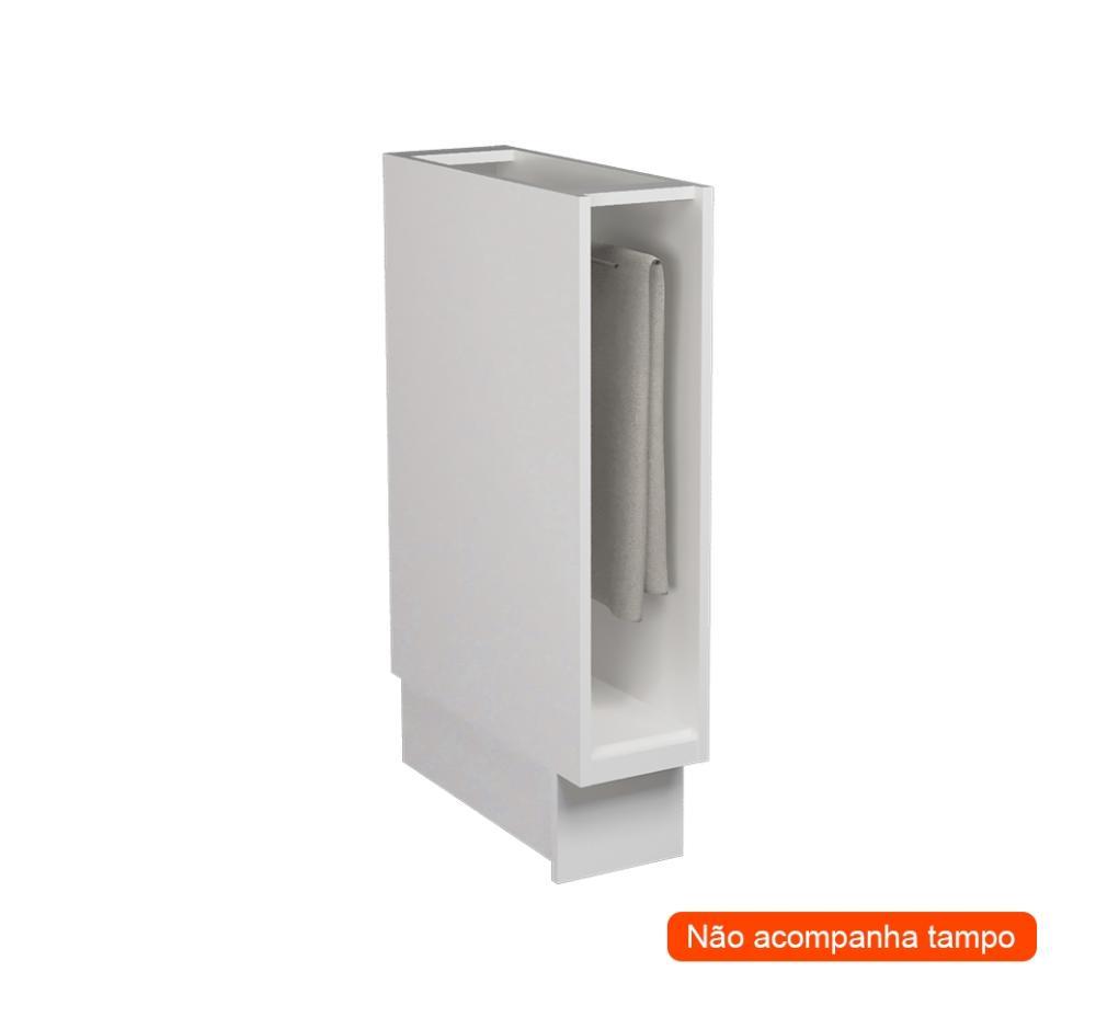 Balcão Toalheiro sem Tampo Évora Branco Ártico - 2