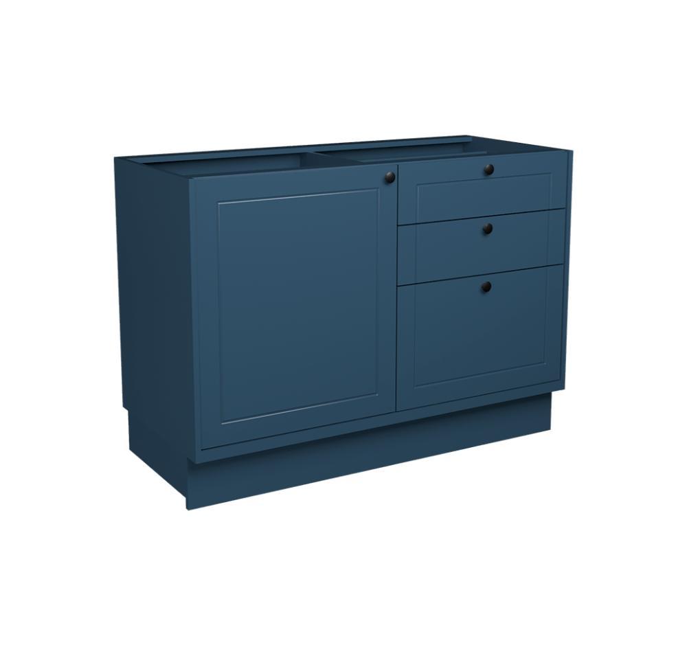 Balcão de Cozinha sem Tampo Évora 1 PT 3 GV Azul Orion - 1