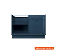 Balcão de Cozinha sem Tampo Évora 1 PT 3 GV Azul Orion - 2