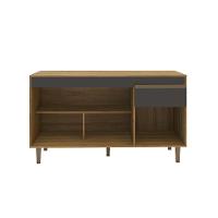 Balcão de Cozinha New York com Tampo 2 PT 1 GV Mel e Grafite - 4