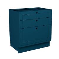 Balcão de Cozinha sem Tampo Évora 3 GV Azul Orion - 1