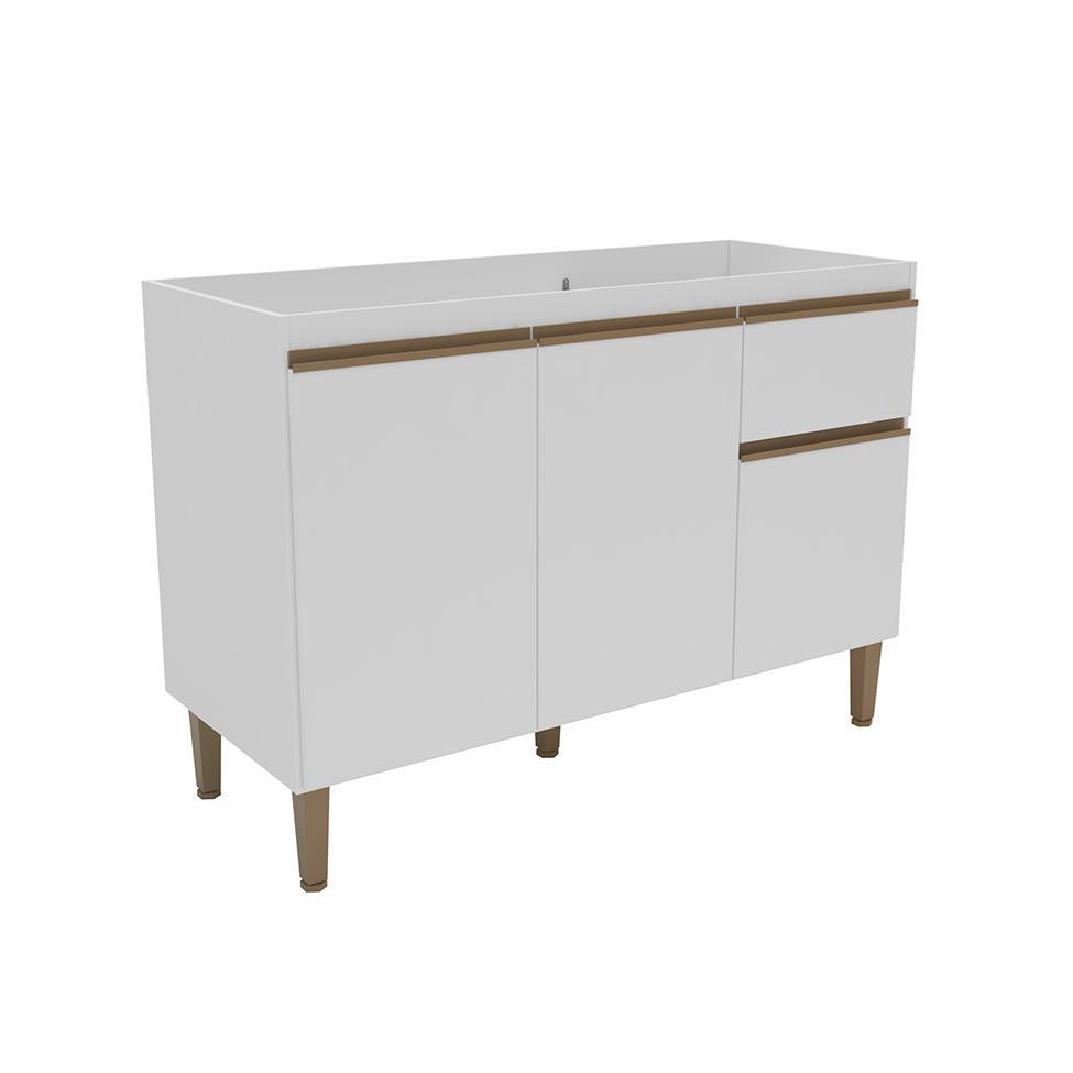 Balcão de Cozinha Margarida sem Tampo 3 PT 1 GV Branco - 1