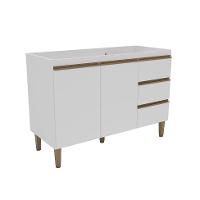 Balcão de Cozinha Margarida sem Tampo 2 PT 3 GV Branco - 1