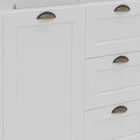 Balcão de Cozinha Lavanda sem Tampo 2 PT 3 GV Branco